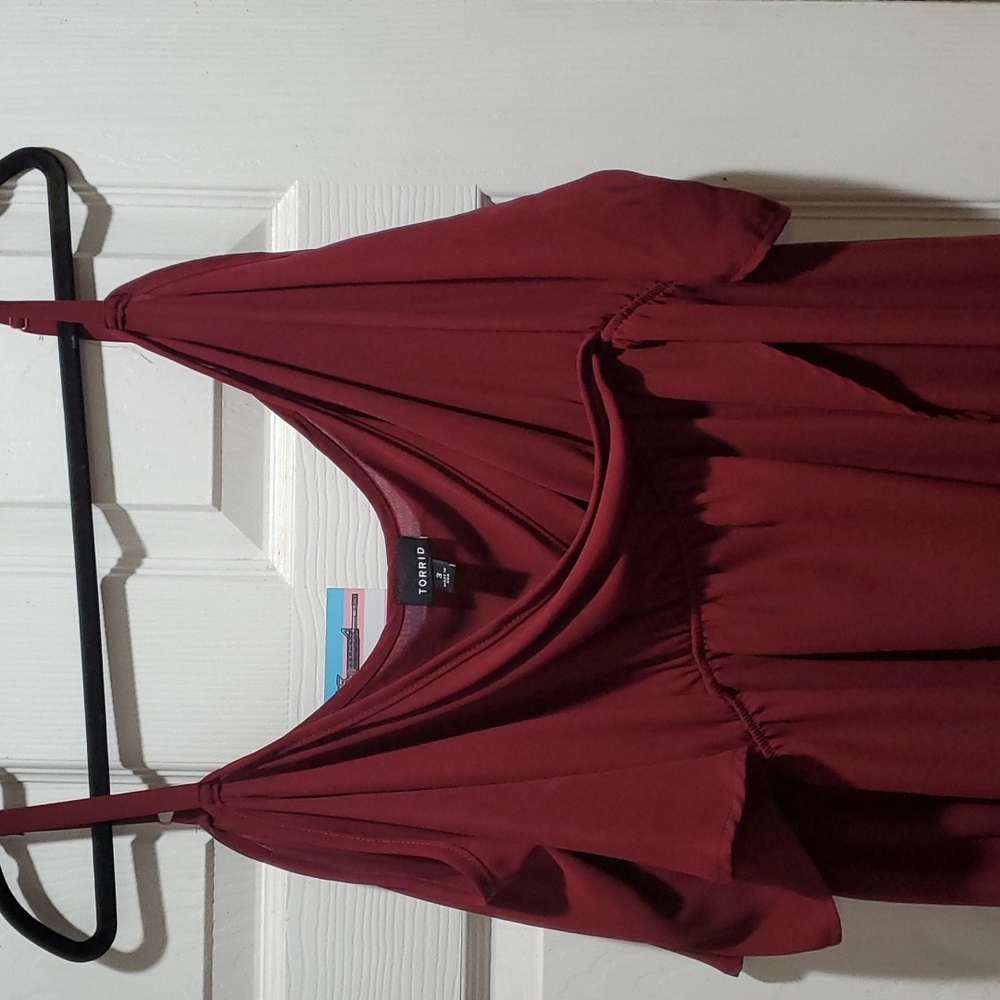 NWOT Torrid Blouse Plus 3x Burgundy